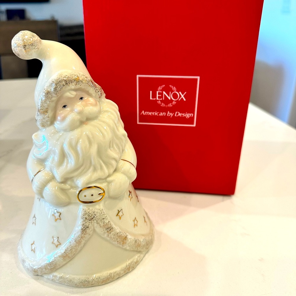 Lenox Seasons Greetings Recordable Porcelain Santa Claus Figurine 7” W/ Box